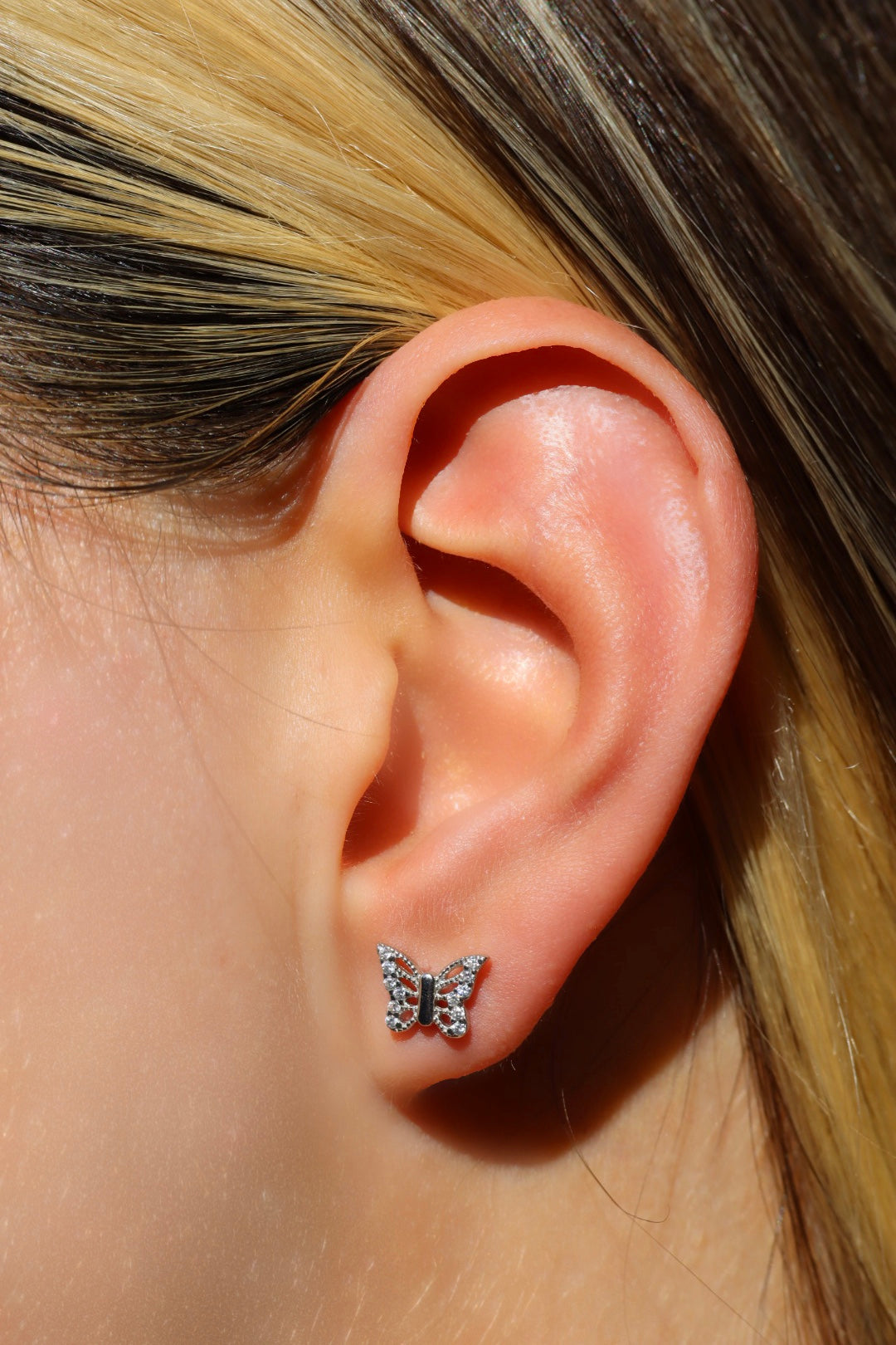 Ohrringe Schmetterling, Silber 925er