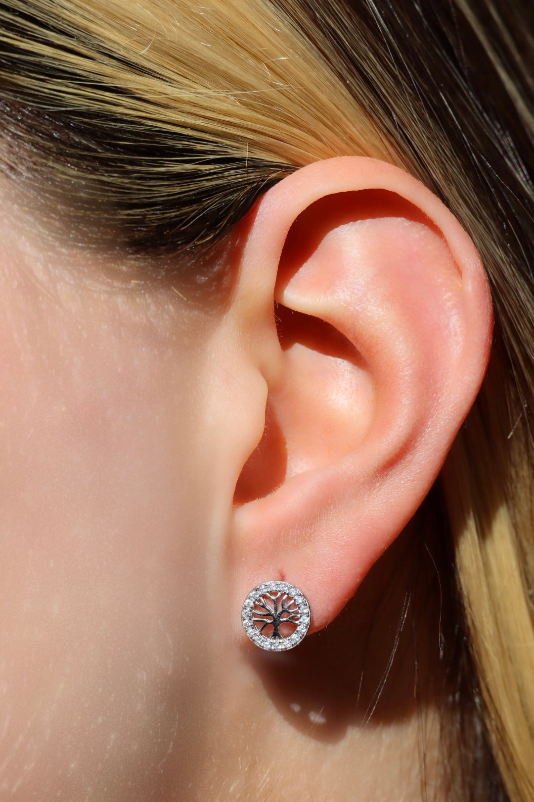 Ohrringe Lebensbaum, Silber 925er