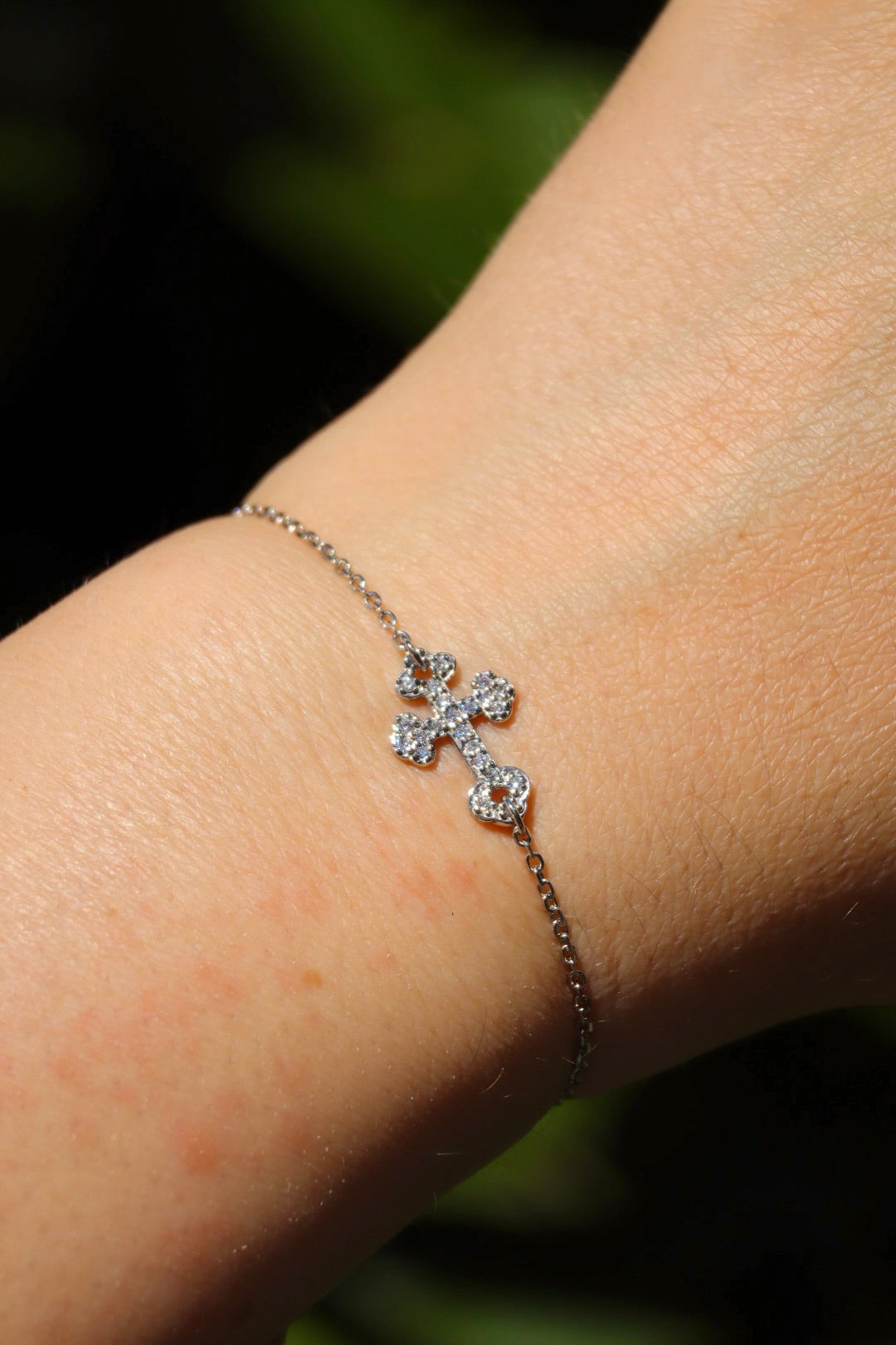 Silberarmband Orthodoxes Kreuz Zirkonia, Silber 925er