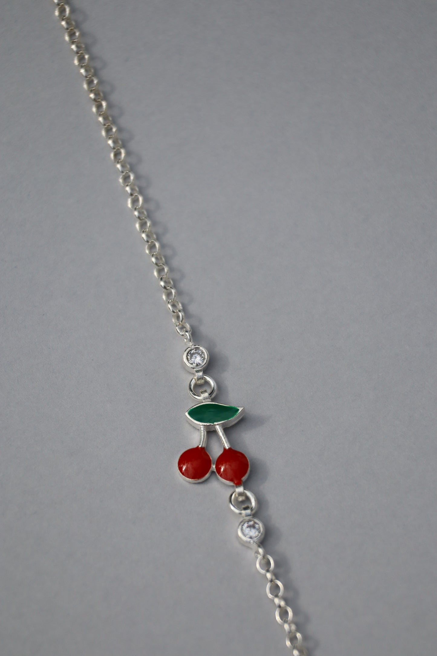 Armband Kirsche, 925er Silber