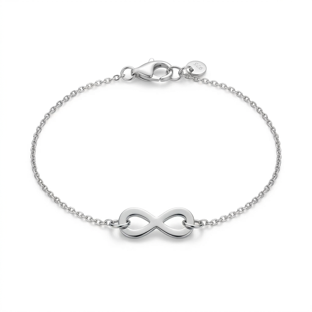 Silber Armband Infinity, 925er Silber