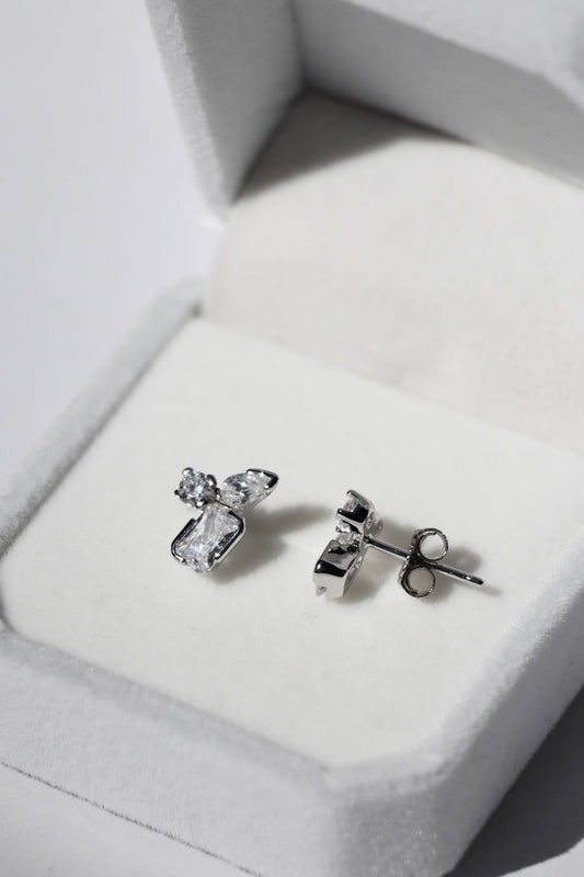 Ohrringe Zirkonia 3, Silber 925er