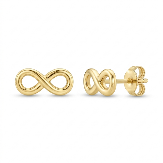 Ohrringe Infinity, 925er Silber vergoldet