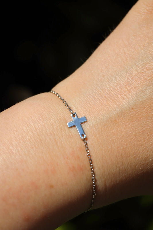Silberarmband Kreuz, Silber 925er