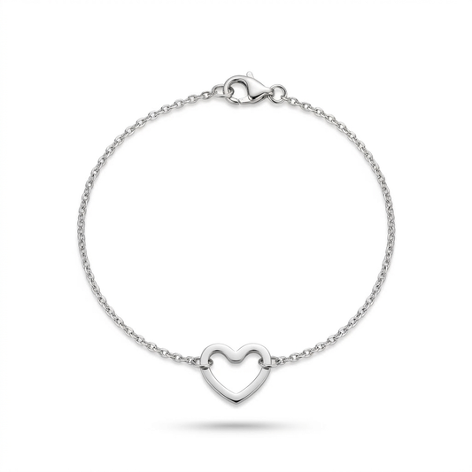 Silber Armband Herz1, 925er Silber