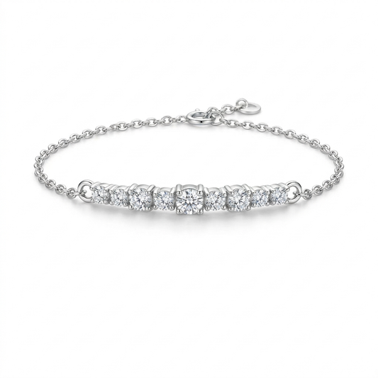 Silberarmband mit Zirkonia Steine, Silbner 925er