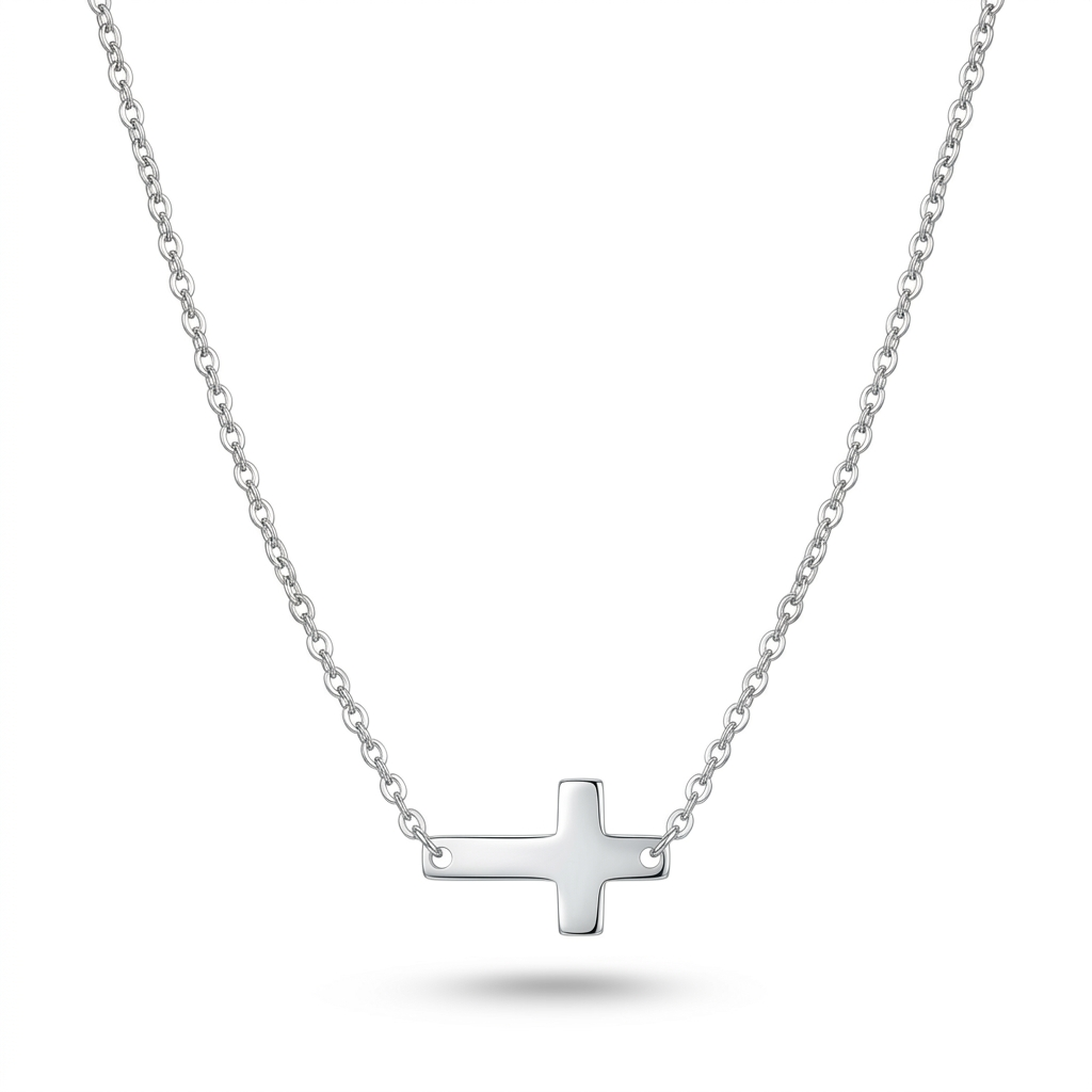 Halskette Kreuz, Silber 925er