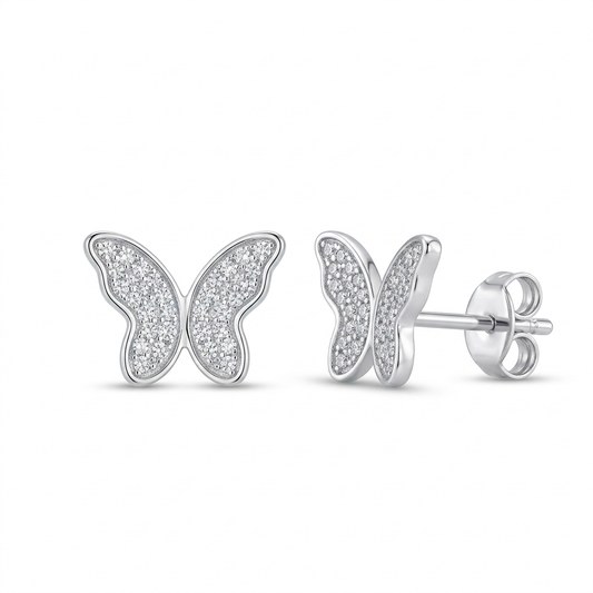 Ohrringe SCHMETTERLING, Silber 925er