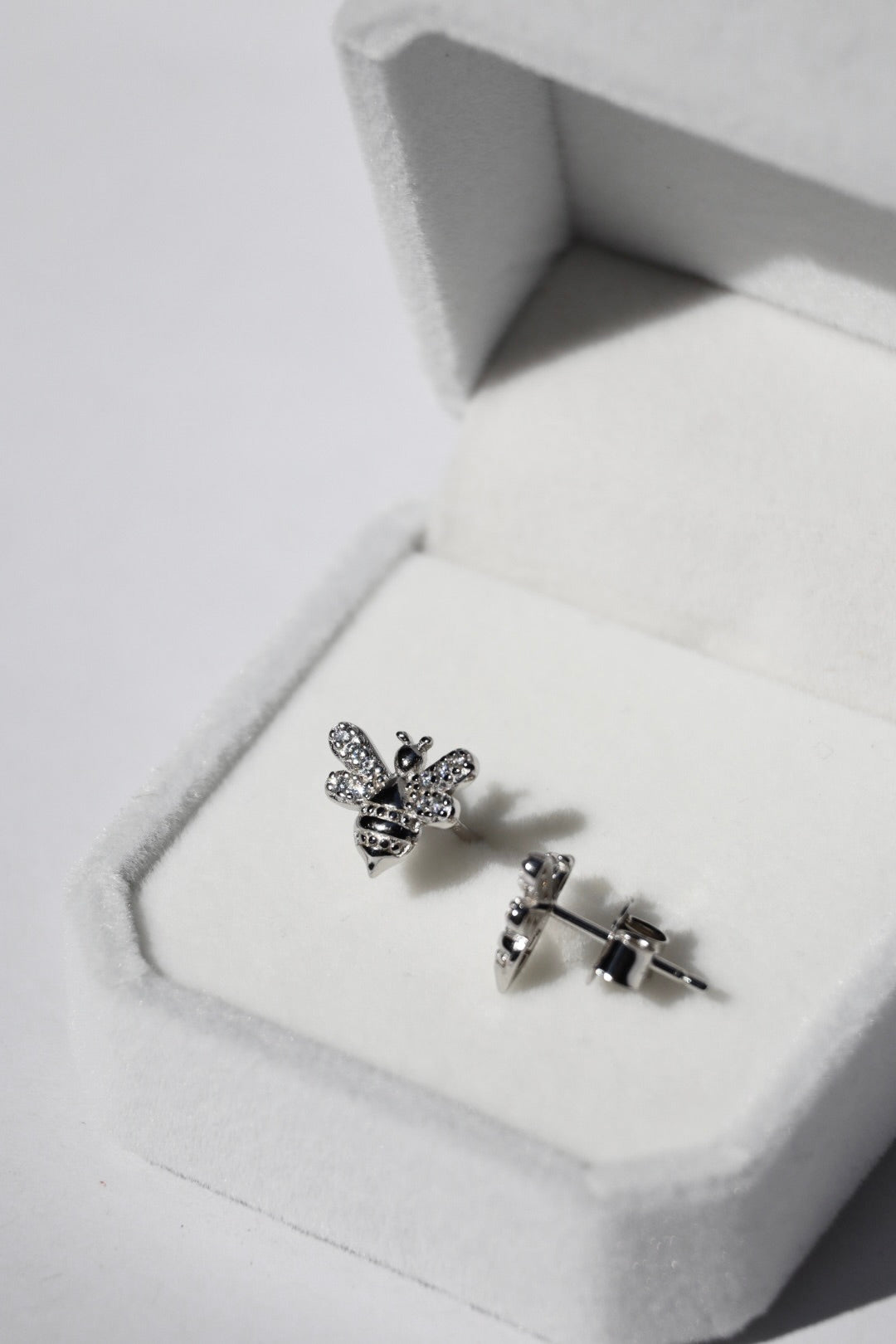 Ohrringe Biene, Silber 925er