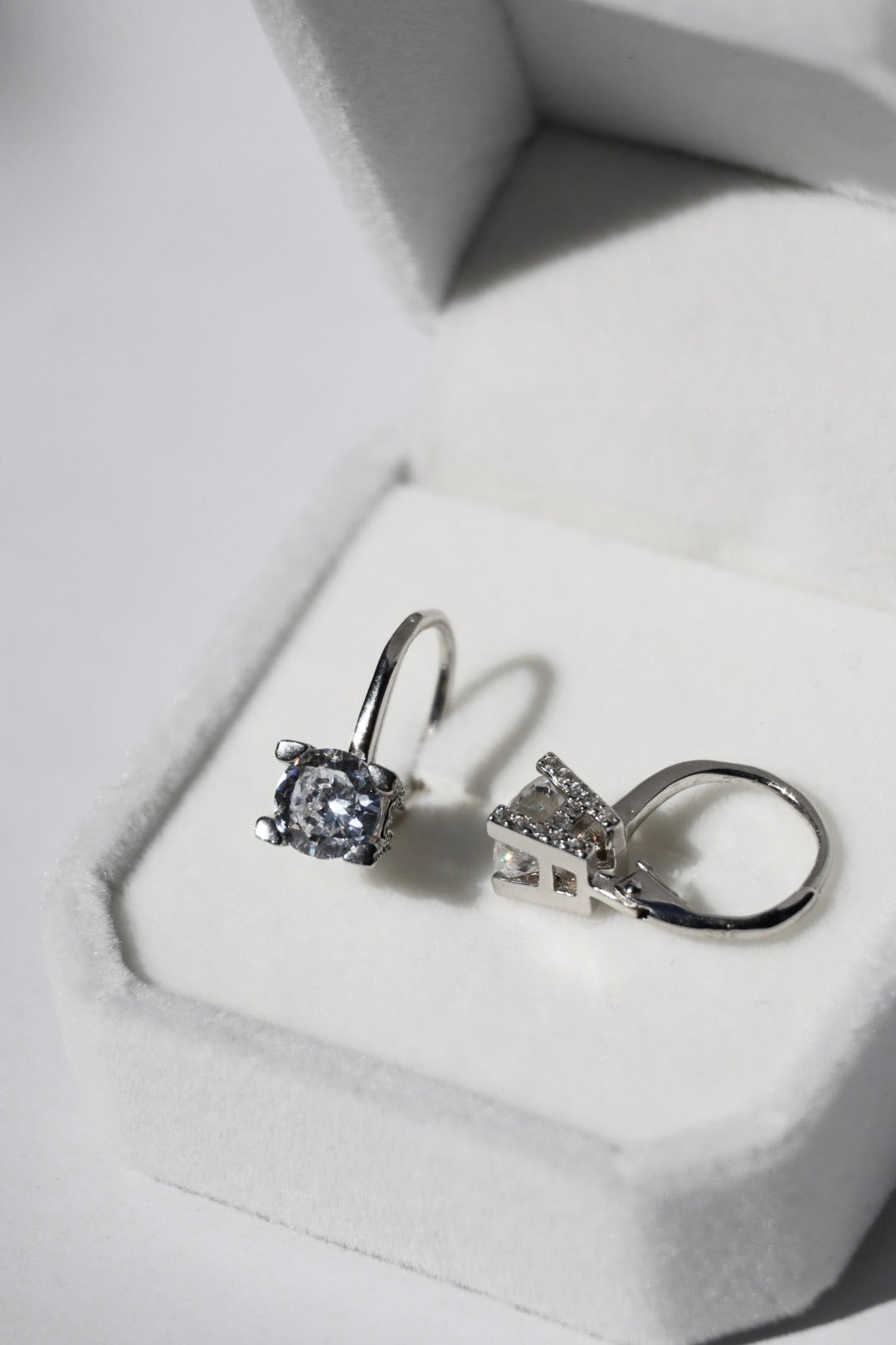 Ohrringe 1 Zirkonia, Silber 925er