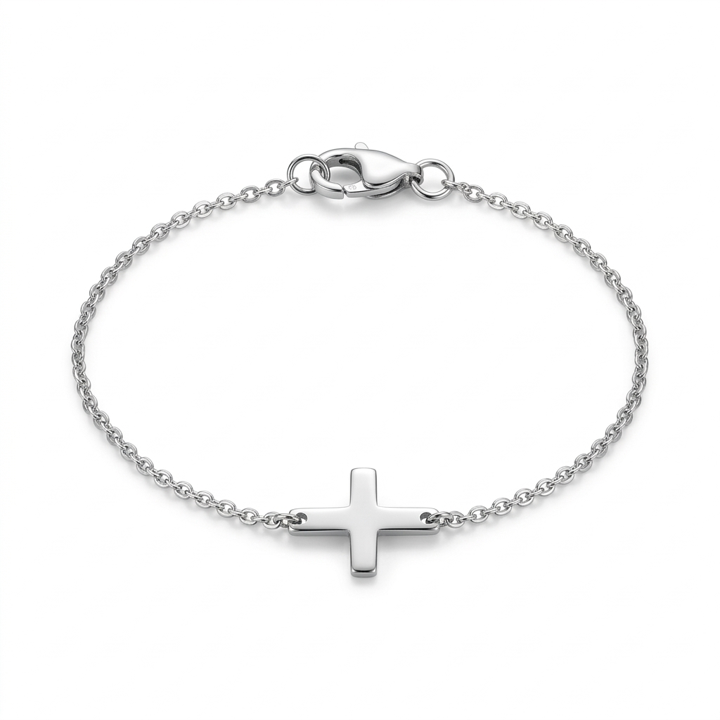 Silberarmband Kreuz, Silber 925er