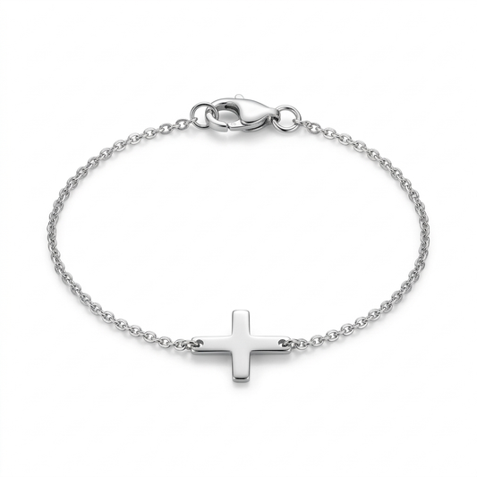 Silberarmband Kreuz, Silber 925er