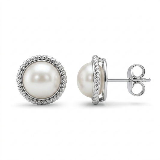 Ohrringe PERLE, Silber 925er