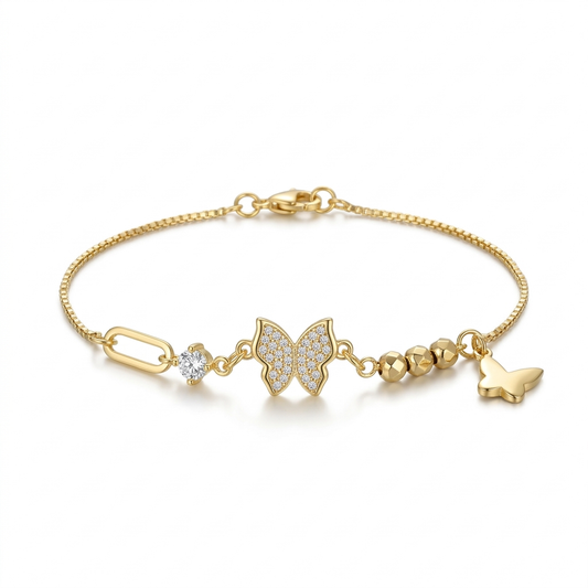 Armband Schmetterling, 925er Silber vergoldet