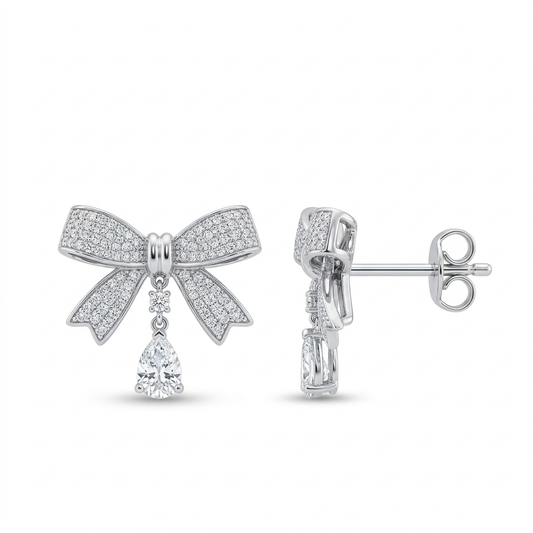 Ohrringe Masche, Silber 925er