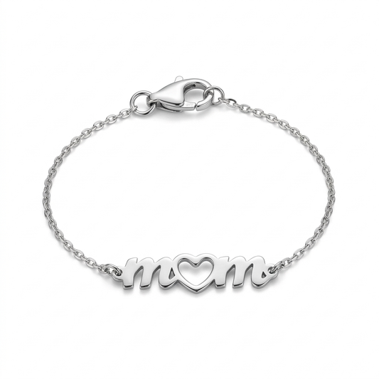 Silberarmband Mom, Silber 925er
