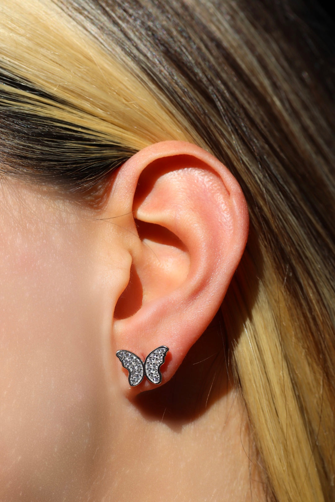 Ohrringe SCHMETTERLING, Silber 925er