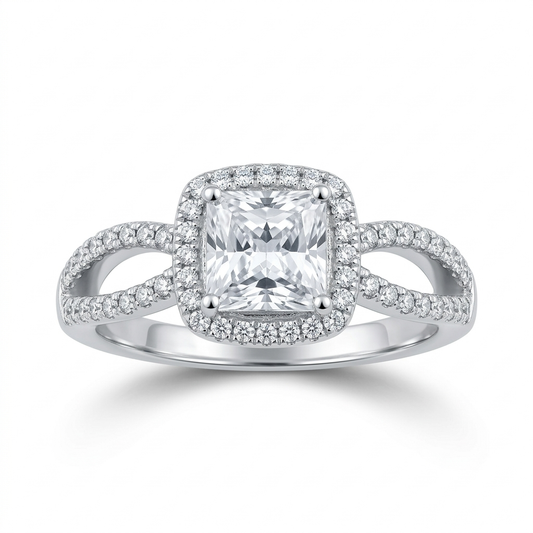 Silber Ring ZIRKONIA Leona, Silber 925er