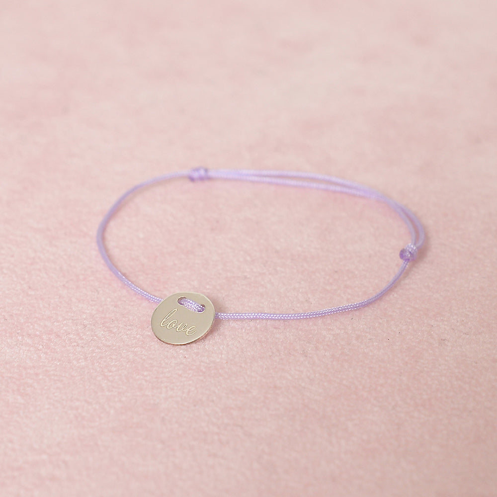 Armband Kreis mit Gravur ´´love´´, Silber 925er - Amoneli