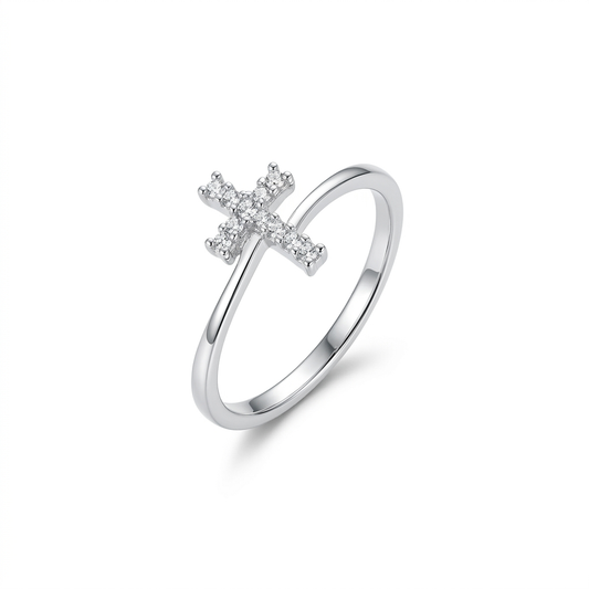 Ring Kreuz, 925er Silber