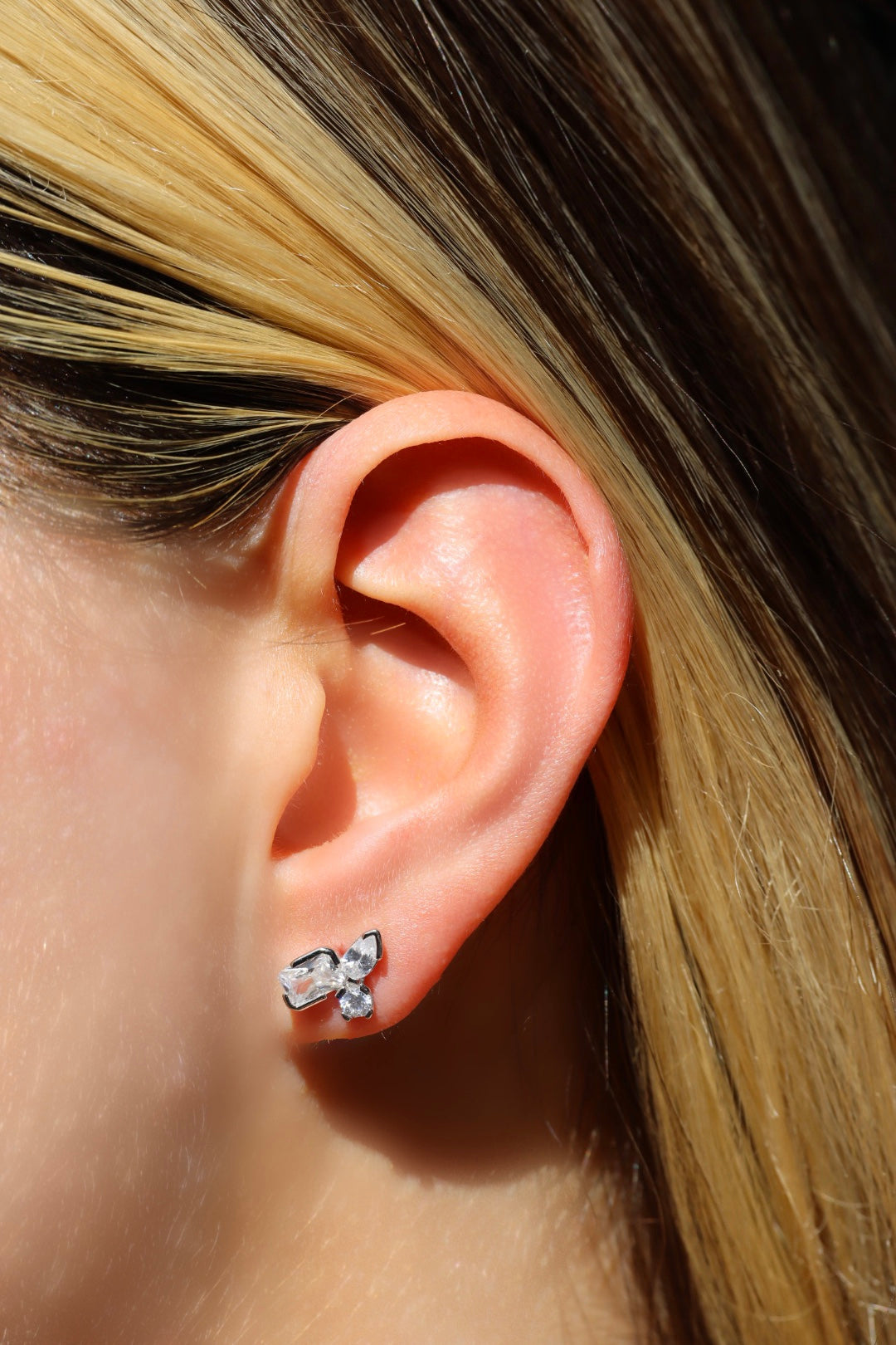 Ohrringe Zirkonia 3, Silber 925er