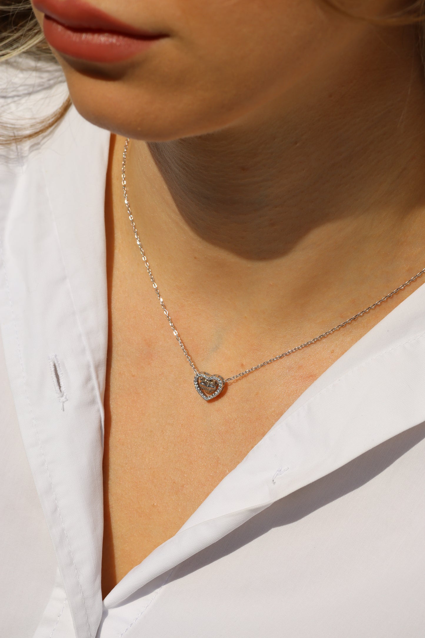 Halskette Herz Herz, 925er Silber