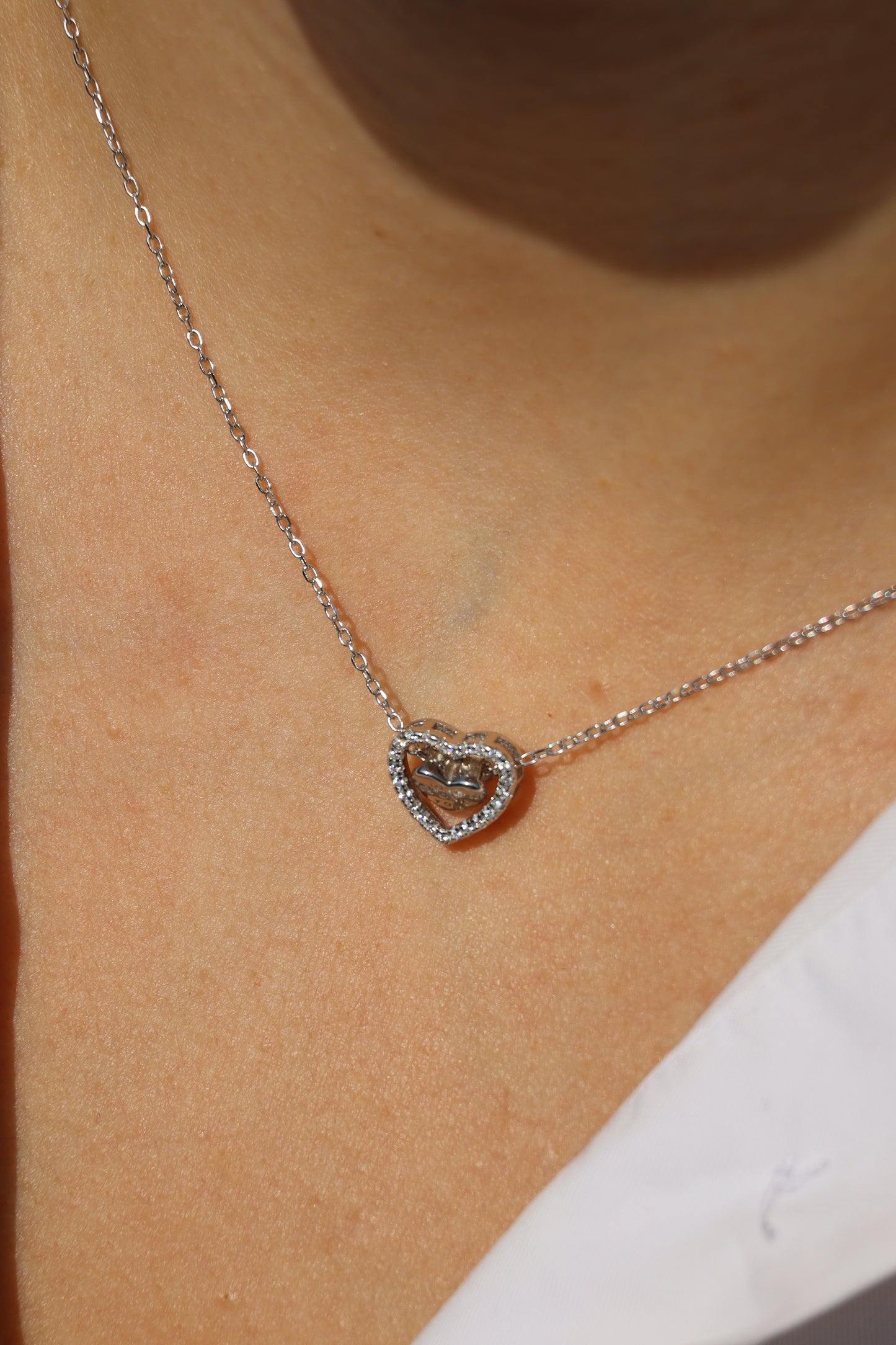 Halskette Herz Herz, 925er Silber
