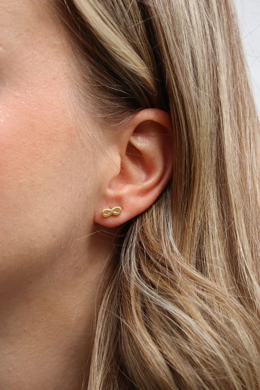 Ohrringe Infinity, 925er Silber vergoldet