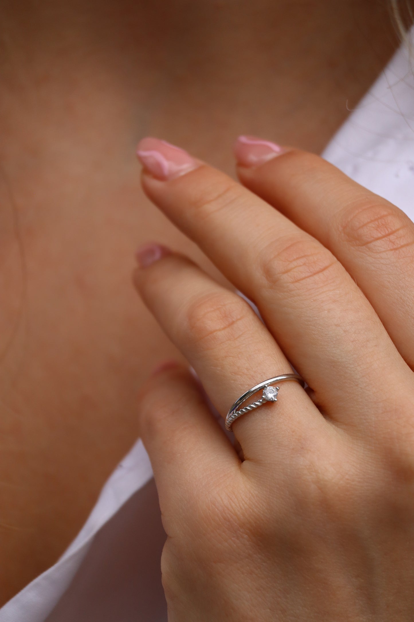 Ring Zirkonia, 925er Silber