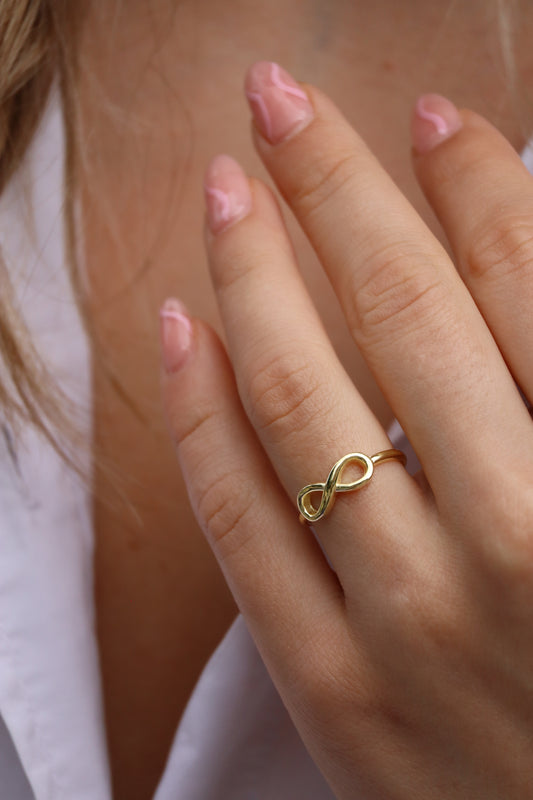 Ring Infinity, 925er Silber vergoldet