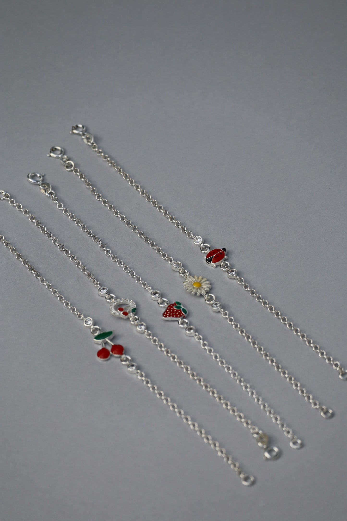 Armband Sonnenblümchen, 925er Silber